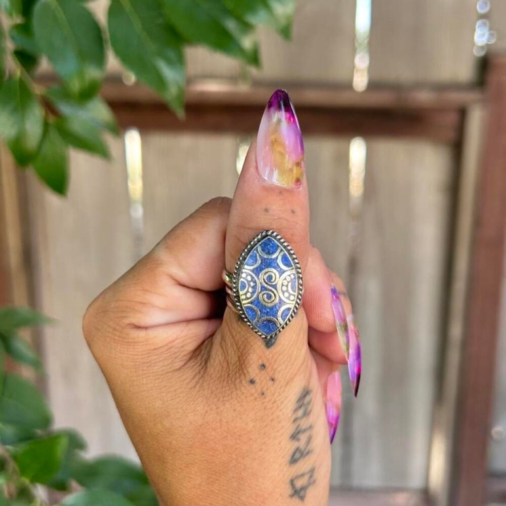 Vintage talisman celestial Ring Adjustable